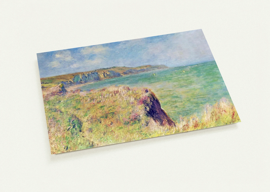 Edge of the Cliff at Pourville By claude monet Pack of 10 Post Cards | claude monet Post Cards | A6 (10.5 x 14.8 cm) - 4.1 x 5.8 inches