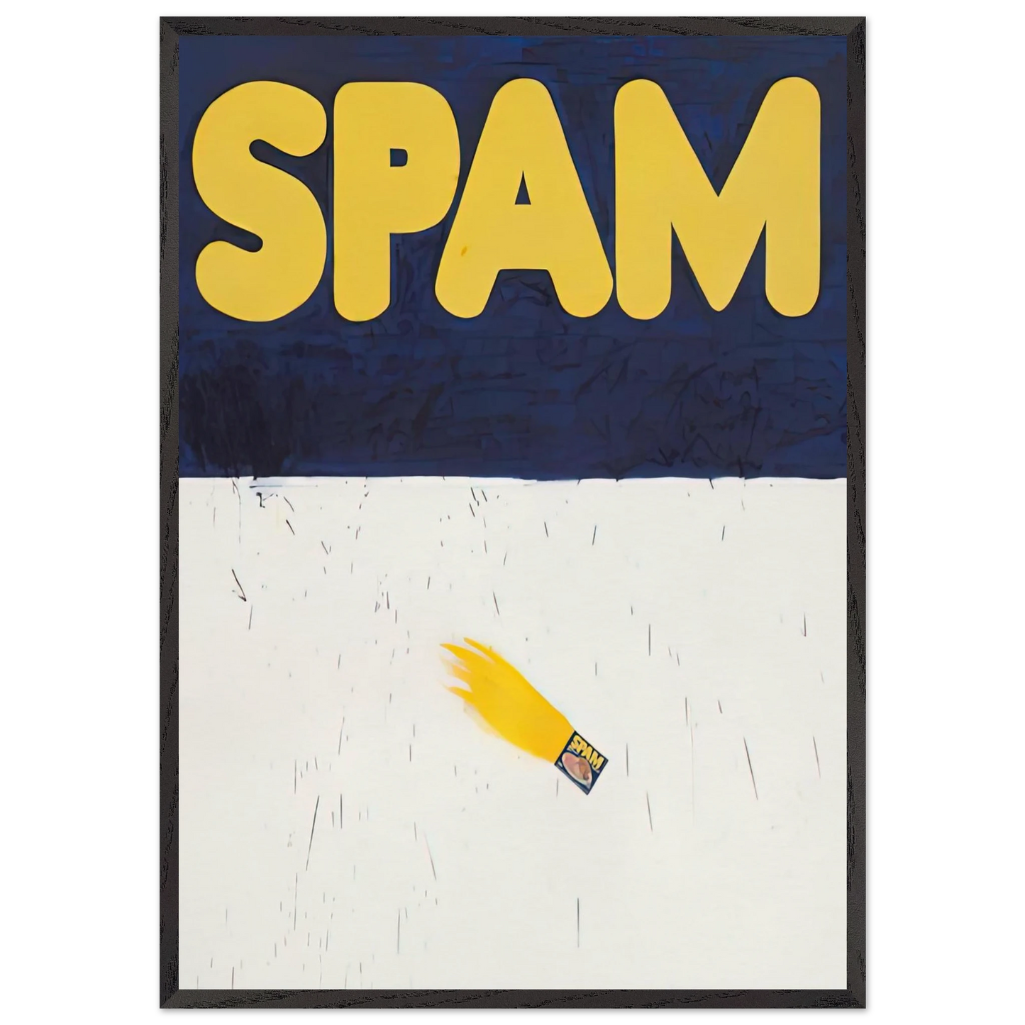 ACTUAL SIZE 1962 - Edward Ruscha Framed Art Print – Black Wooden Frame - Default Title - -Framed Art Print