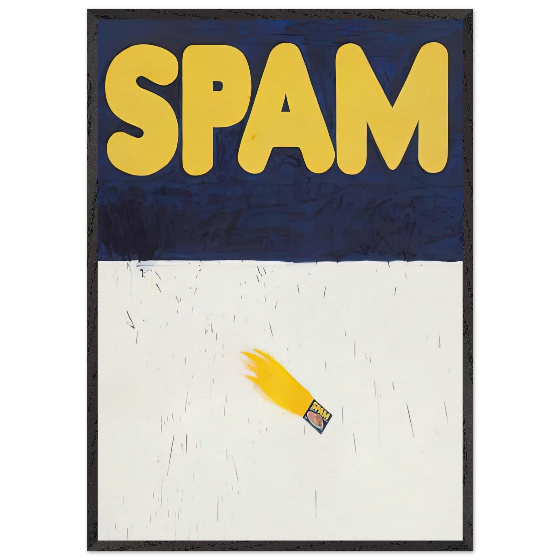 ACTUAL SIZE 1962 - Edward Ruscha Framed Art Print – Black Wooden Frame - Default Title - -Framed Art Print