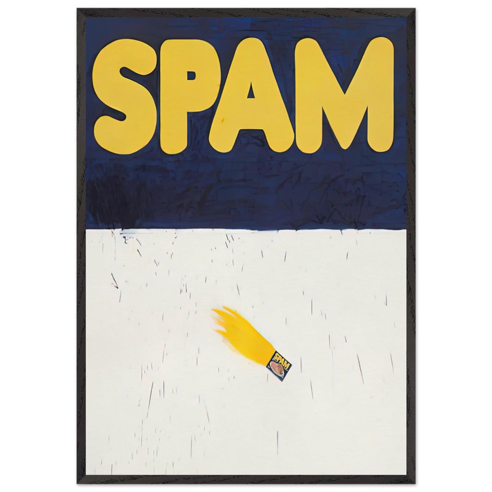 ACTUAL SIZE 1962 - Edward Ruscha 70x100 cm / 28x40 inches Framed Art Print – Black Wooden Frame