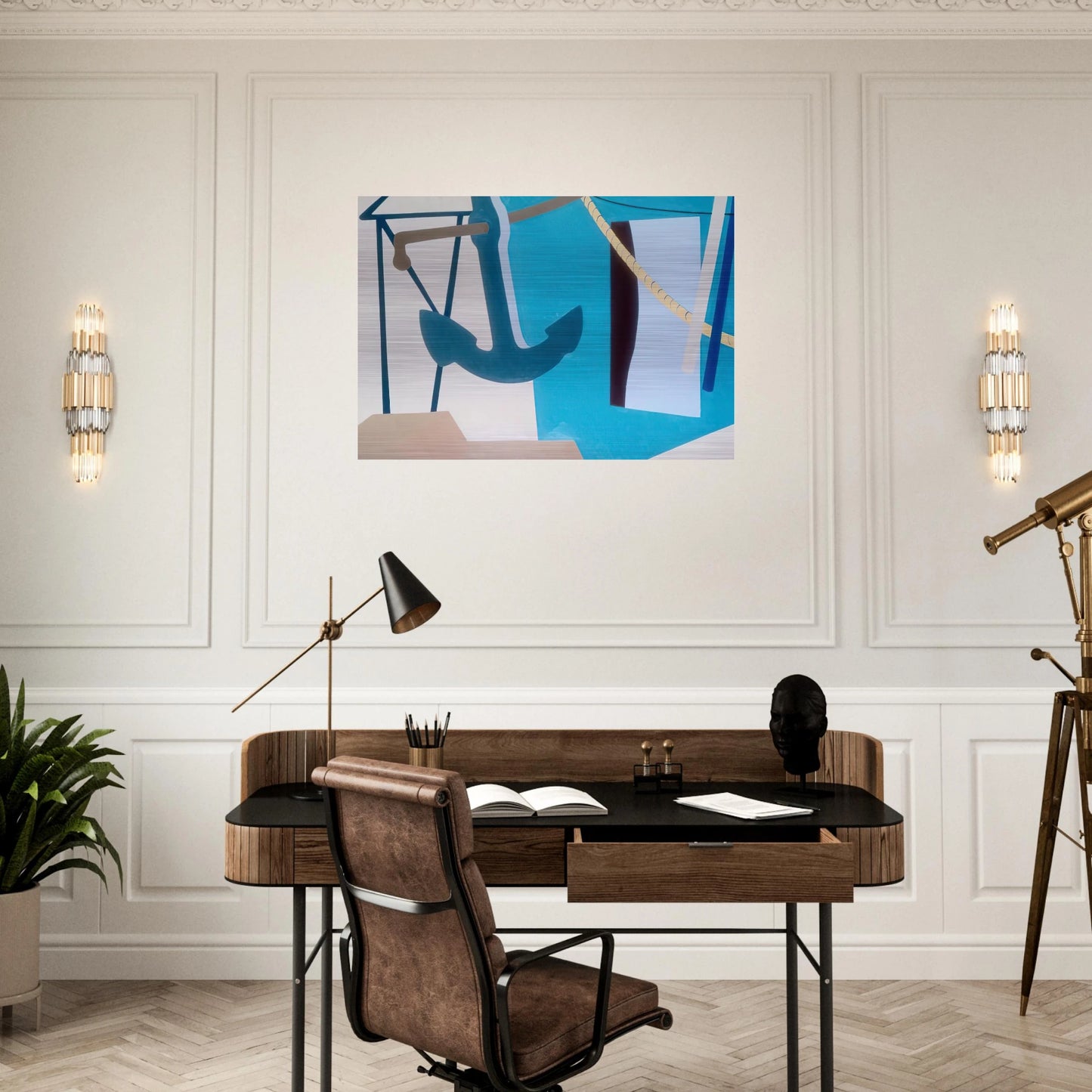 Nassau #5 - 1967 - Ralston Crawford Brushed Aluminum Print - 70x100 cm / 28x40 inches | Ralston Crawford Aluminum Print | Ralston Crawford Prints