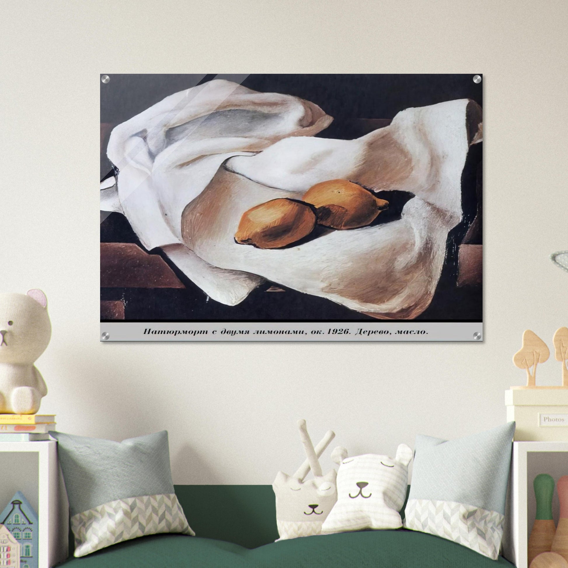 STILL LIFE WITH TWO LEMONS - Salvador Dali Acrylic Print - 70x100 cm / 28x40″ inches | Salvador Dali Wall Art | Salvador Dali Prints