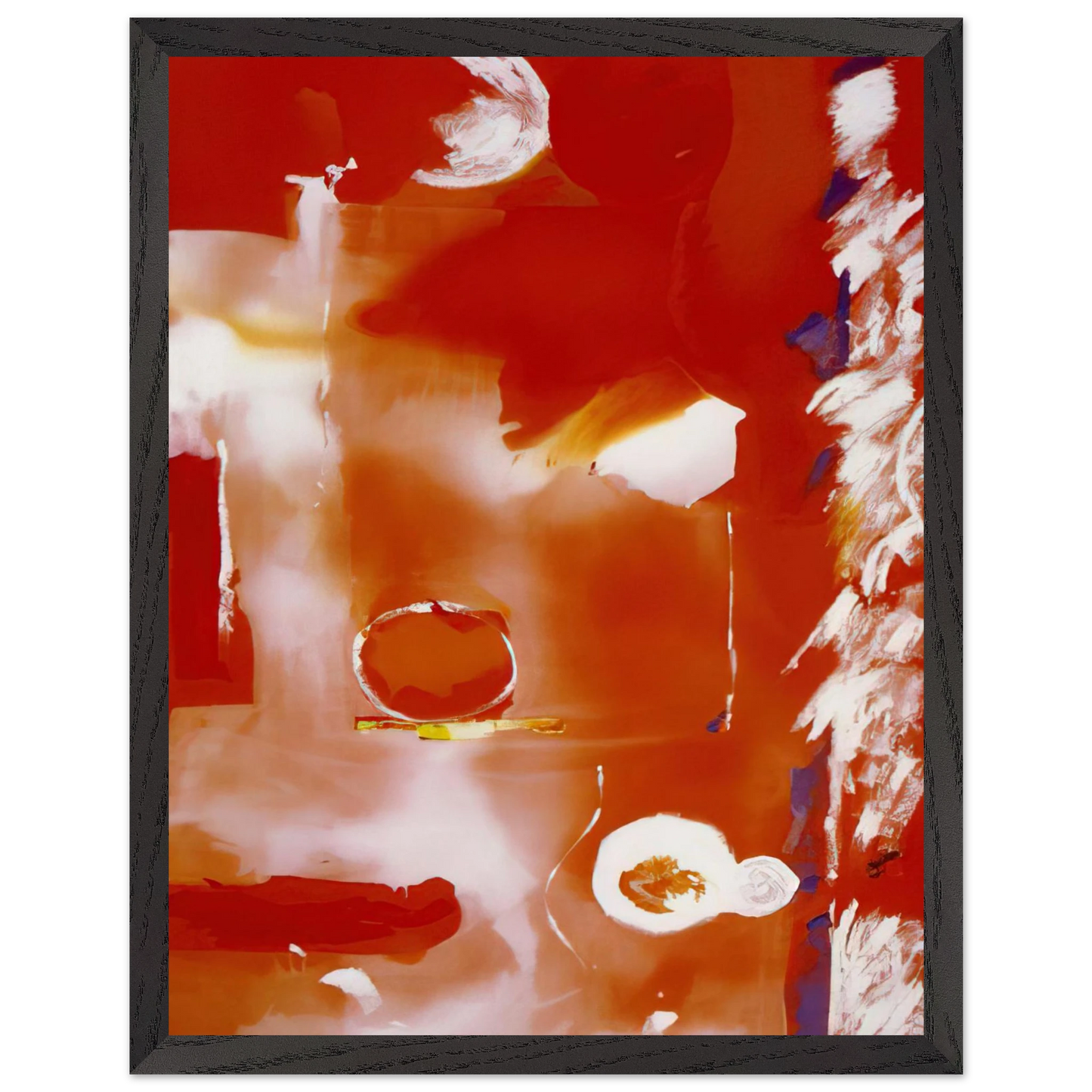 Helen Frankenthaler - Seeing the Moon on a Hot Summer Day - 1987 Wall art - A3 (29.7 x 42  cm) - Premium Wooden Framed Poster With Fine Art Paper - Black frame