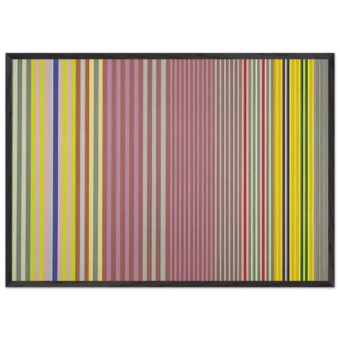 Halifax - 1969 - Gene Davis Framed Art Print – Black Wooden Frame - Default Title - -Framed Art Print