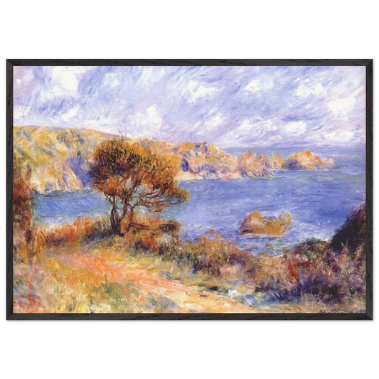 View at guernsey - Pierre-Auguste Renoir 70x100 cm / 28x40 inches Framed Art Print – Black Wooden Frame