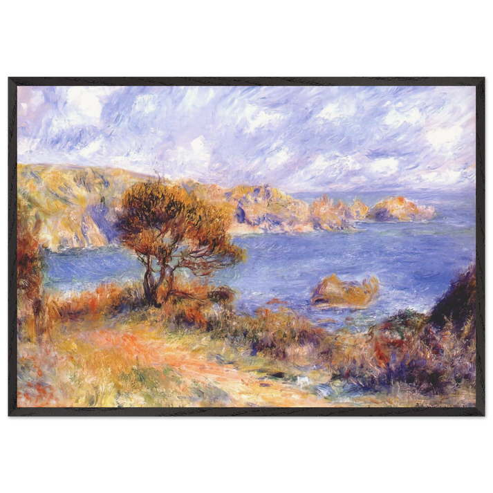 View at guernsey - Pierre-Auguste Renoir 70x100 cm / 28x40 inches Framed Art Print – Black Wooden Frame