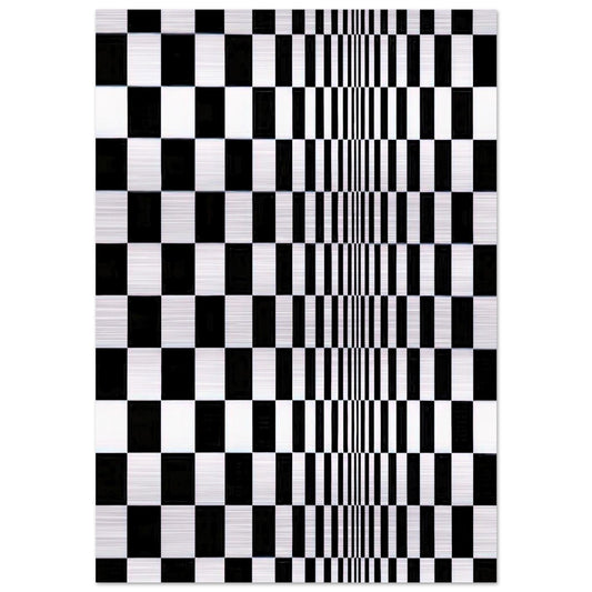 MOVEMENT IN SQUARES 1961 - Bridget Riley Brushed Aluminum Print - 70x100 cm / 28x40 inches | Bridget Riley Aluminum Print | Bridget Riley Prints