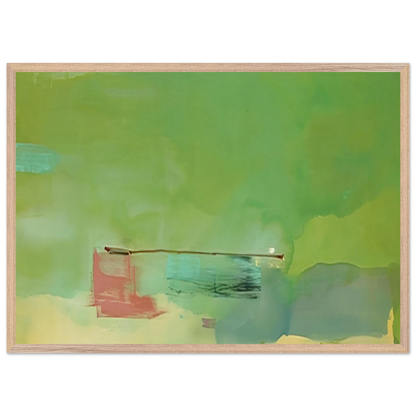 Helen Frankenthaler - Springscape - 1975 Wall art - 20x25 cm / 8x10 inches - Premium Wooden Framed Poster With Fine Art Paper-canvas - Black frame
