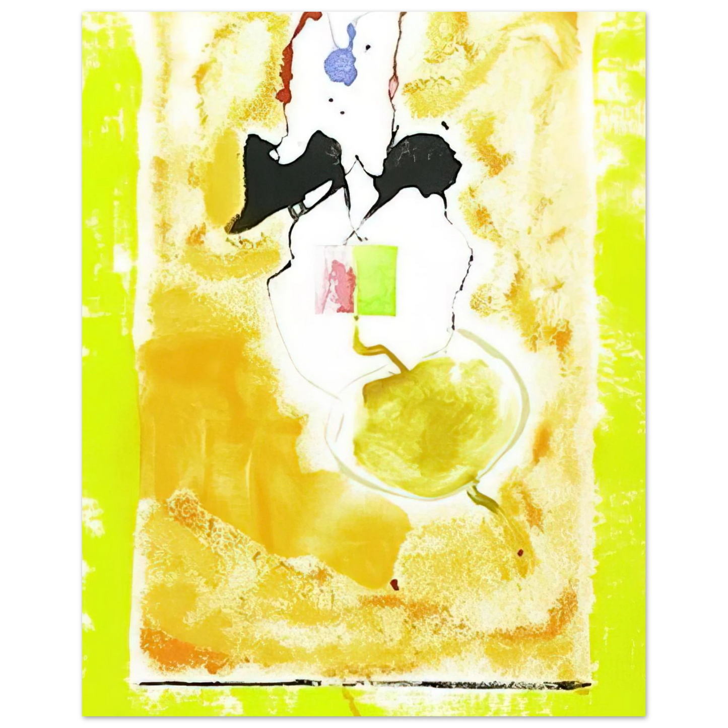 Helen Frankenthaler - Solar Imp - 2001 Wall art - 45x60 cm / 18x24 inches - Premium Wooden Framed Poster With Fine Art Paper - White frame