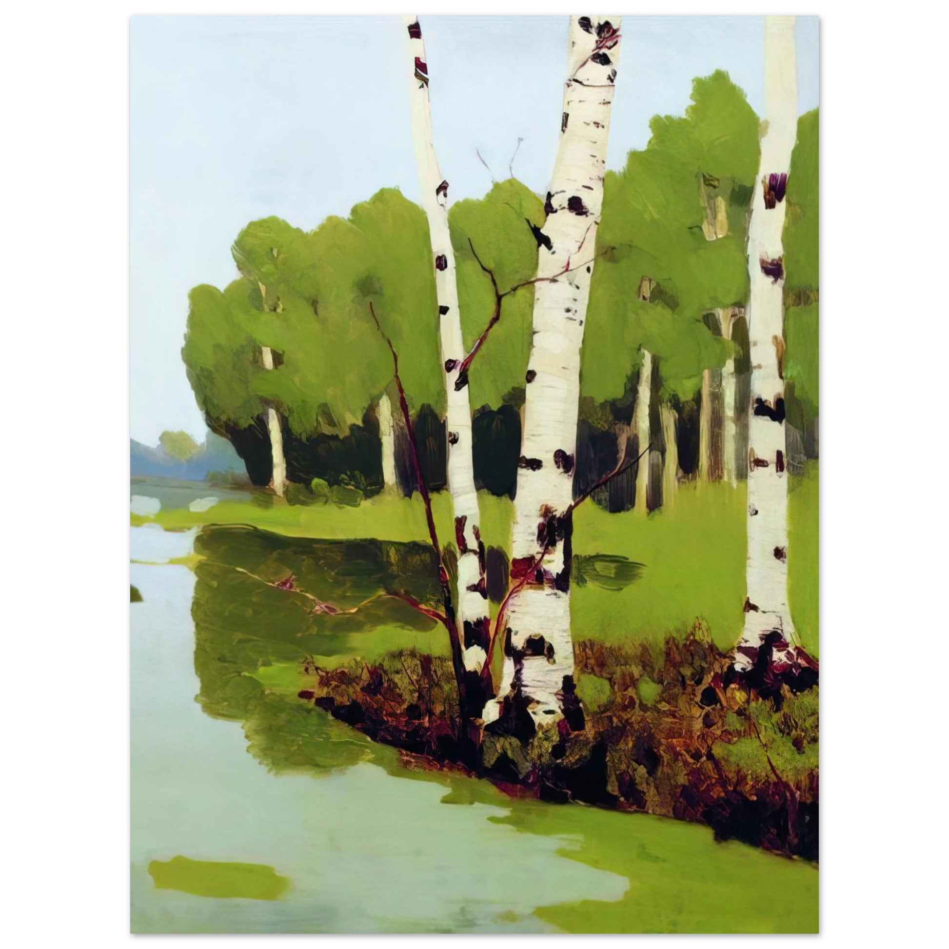 Arkhyp Kuindzhi - Birches Fine Art Poster - Default Title