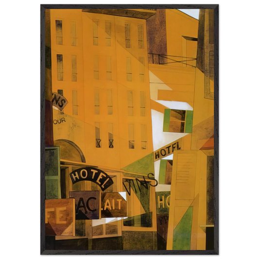 Hotel - 1921 - Charles Demuth Framed Art Print – Black Wooden Frame - Default Title - -Framed Art Print