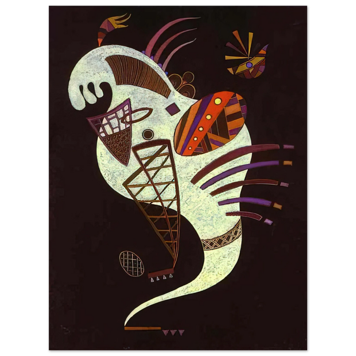 Wassily Kandinsky - WHITE FIGURE 1943  75x100 cm / 30x40inches Fine Art Poster