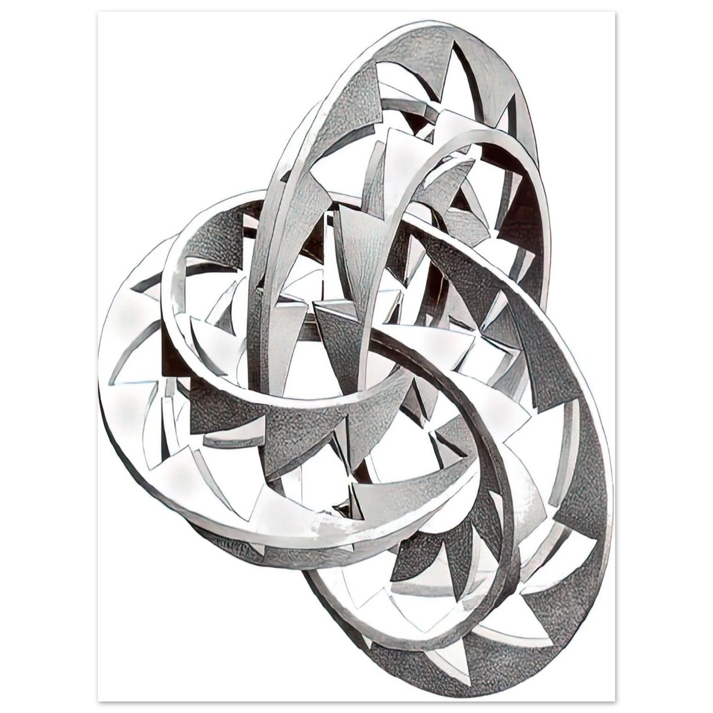 MC Escher - KNOT Wall Art - 21x29.7 cm / 8x12" - Fine Art Poster - -