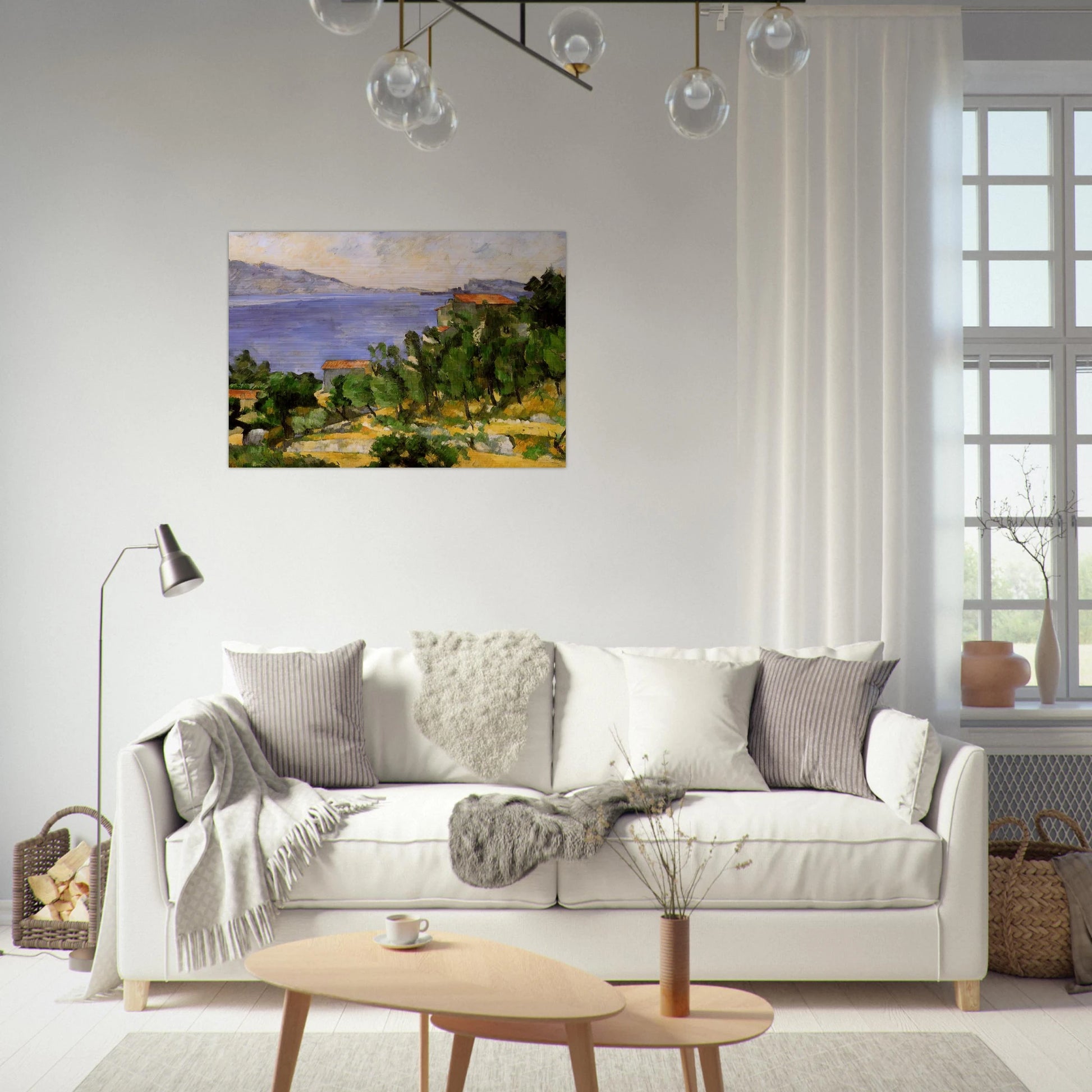 The Bay of L'Estaque from the East - Paul Cézanne Brushed Aluminum Print - 70x100 cm / 28x40 inches | Paul Cézanne Aluminum Print | Paul Cézanne Prints