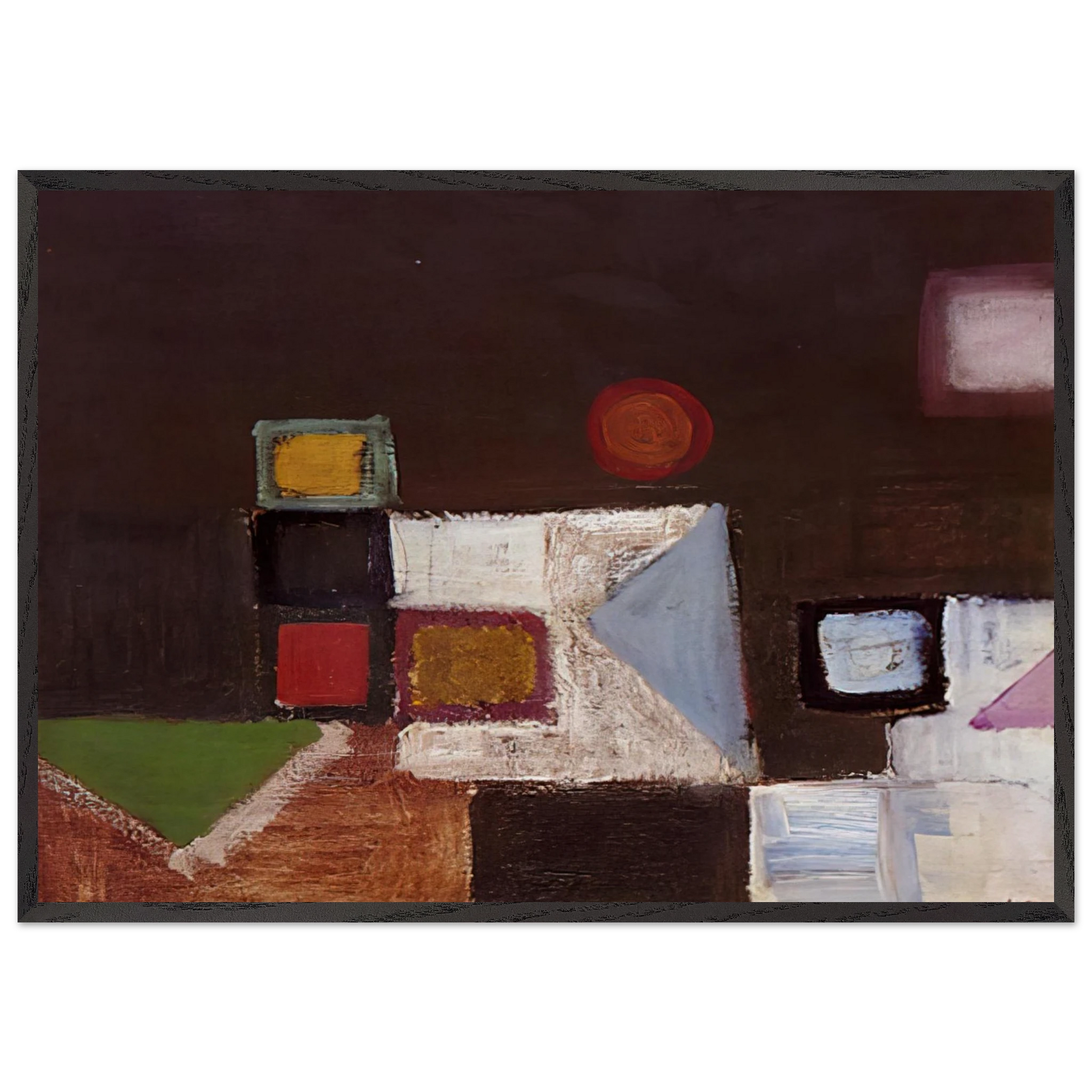 Untitled - 1948 N4 - Victor Pasmore Framed Art Print – Black Wooden Frame - Default Title - -Framed Art Print