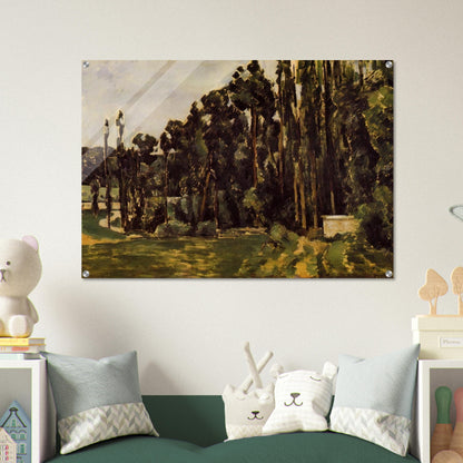 Poplars - Paul Cézanne Acrylic Print - 70x100 cm / 28x40″ inches | Paul Cézanne Wall Art | Paul Cézanne Prints
