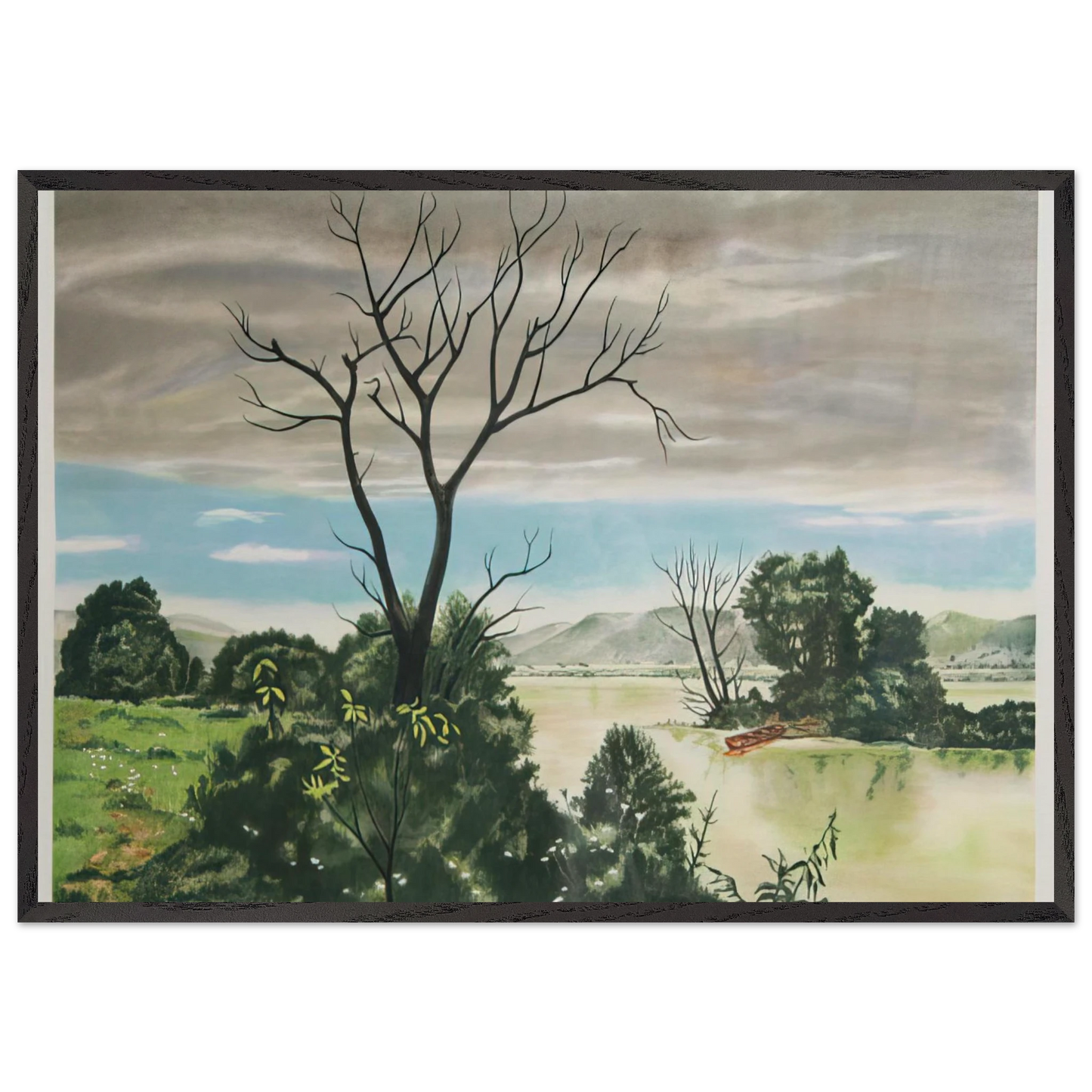 Untitled - Early Spring Landscape - 1979 - Clarence Holbrook Carter Framed Art Print – Black Wooden Frame - Default Title - -Framed Art Print