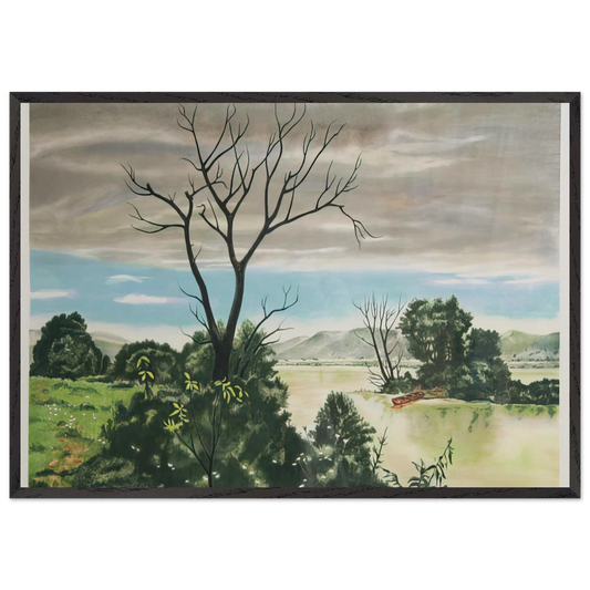Untitled - Early Spring Landscape - 1979 - Clarence Holbrook Carter Framed Art Print – Black Wooden Frame - Default Title - -Framed Art Print