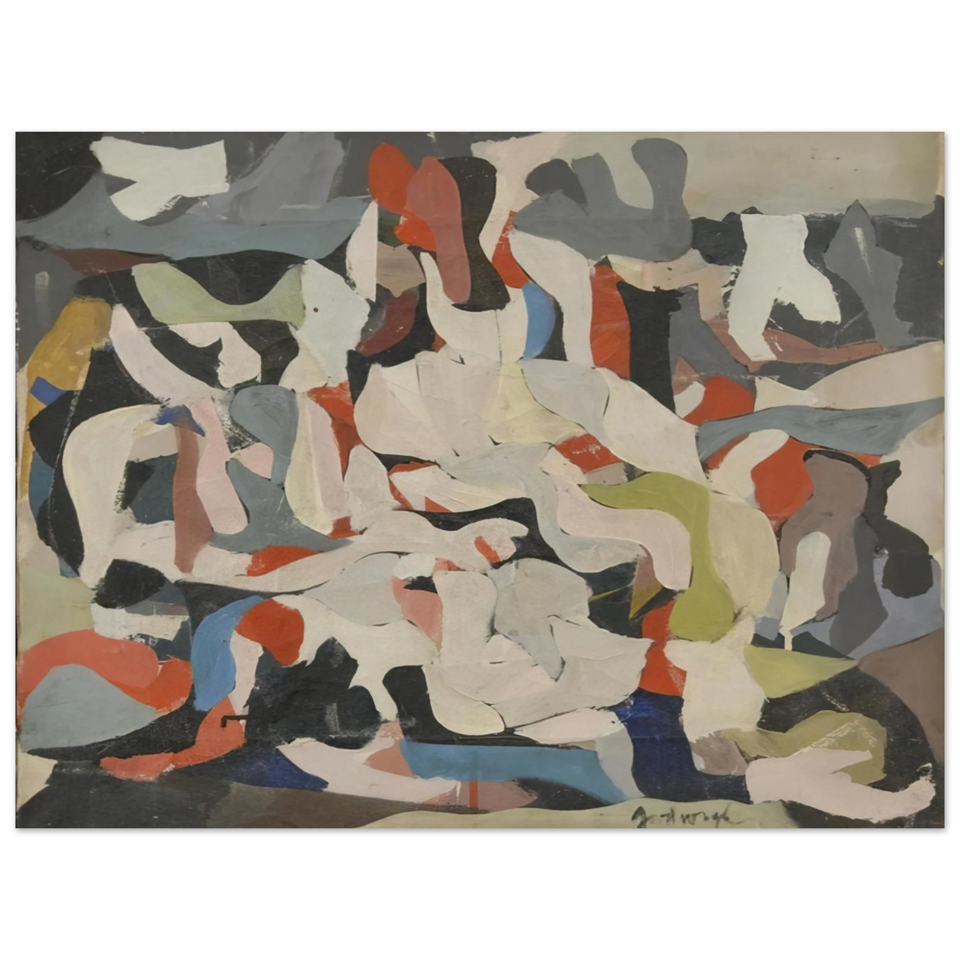 Robert Goodnough - Untitled - Abstract Expressionism Fine Art Poster - Default Title