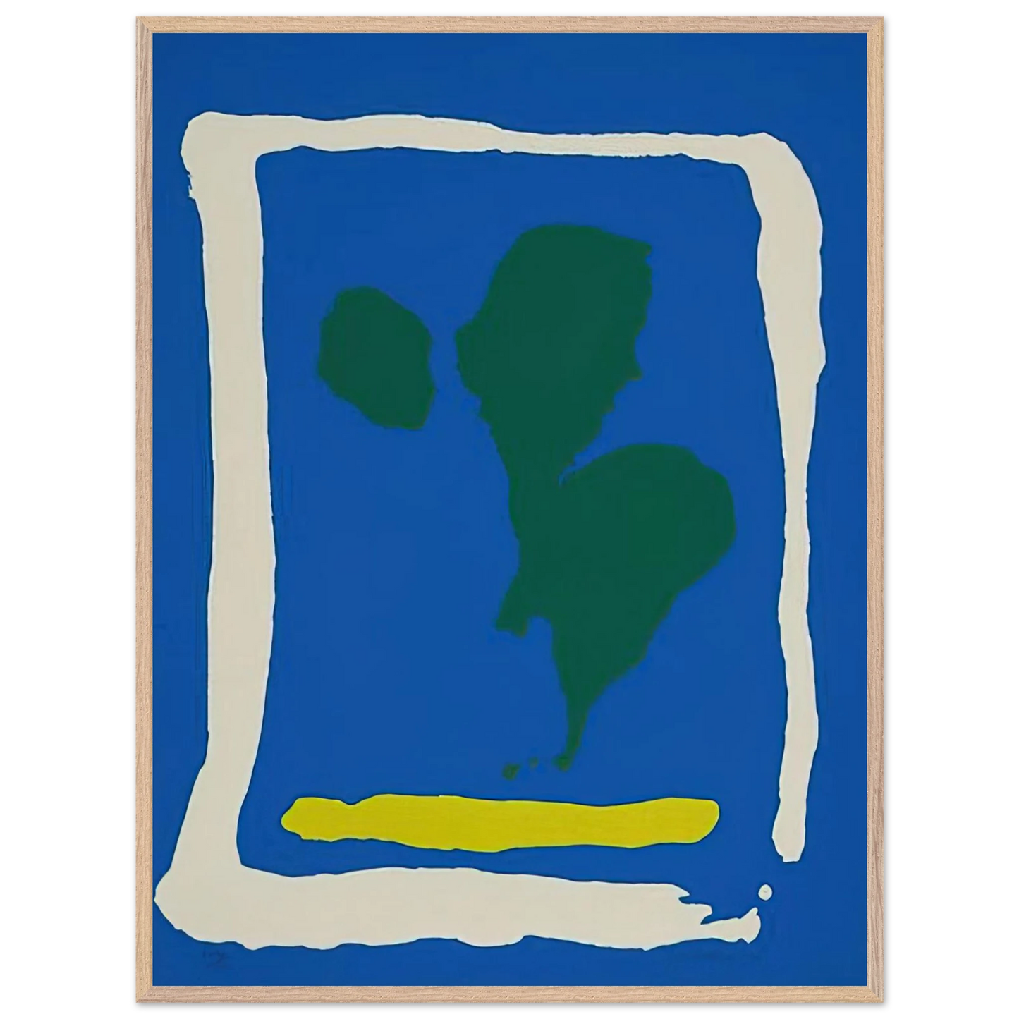 Helen Frankenthaler - Air Frame - 1965 Wall art - 13x18 cm / 5x7 inches - Premium Wooden Framed Poster With Fine Art Paper - White frame