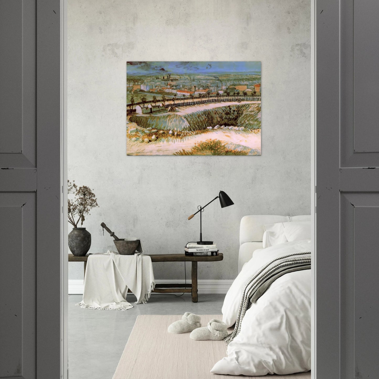 Outskirts of Paris near Montmartre - Vincent van Gogh Brushed Aluminum Print - 70x100 cm / 28x40 inches | Vincent van Gogh Aluminum Print | Vincent van Gogh Prints