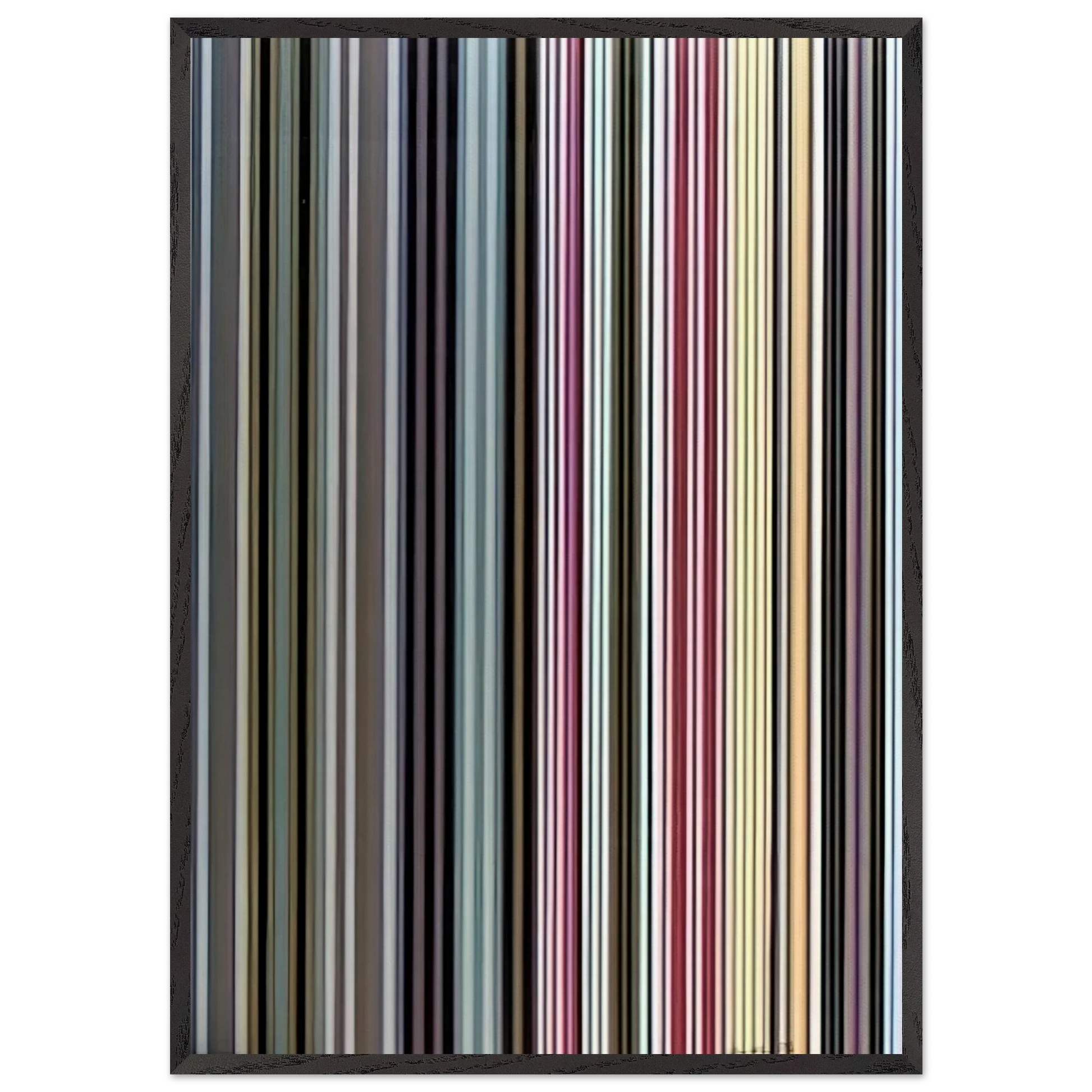 Black Dahlia - 1971 - Gene Davis Framed Art Print – Black Wooden Frame - Default Title - -Framed Art Print