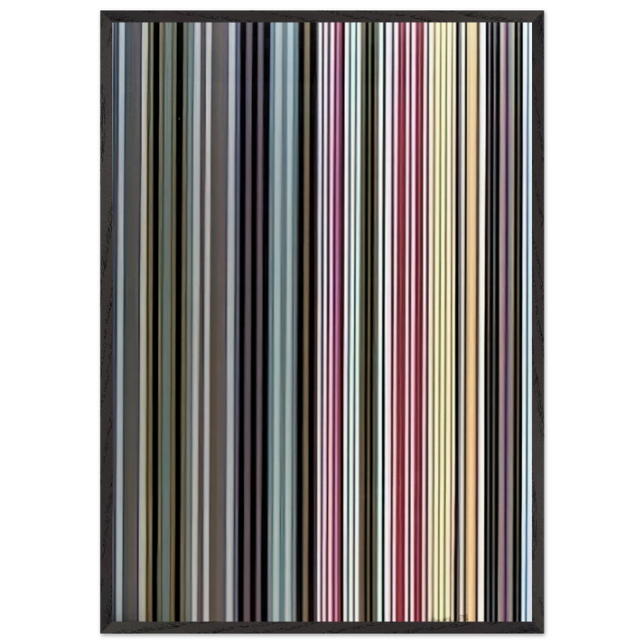 Black Dahlia - 1971 - Gene Davis 70x100 cm / 28x40 inches Framed Art Print – Black Wooden Frame