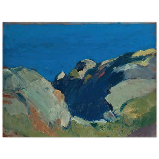 Edward Hopper - Rocks and Sea Fine Art Poster - 13x18 cm / 5x7 inches