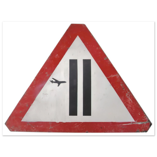 Banksy - WARNING SIGN 2006 Fine Art Poster - 13x18 cm / 5x7 inches