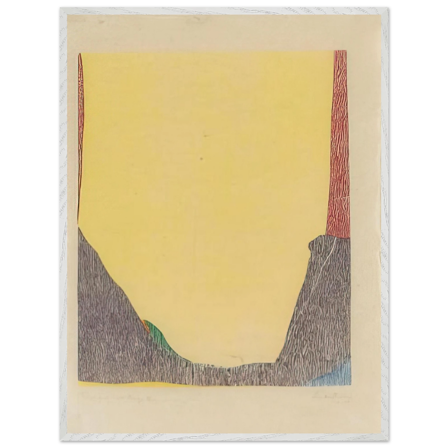 Helen Frankenthaler - East and Beyond - 1973 Wall art - 70x100 cm / 28x40 inches - Premium Wooden Framed Poster With Fine Art Paper - Wood frame