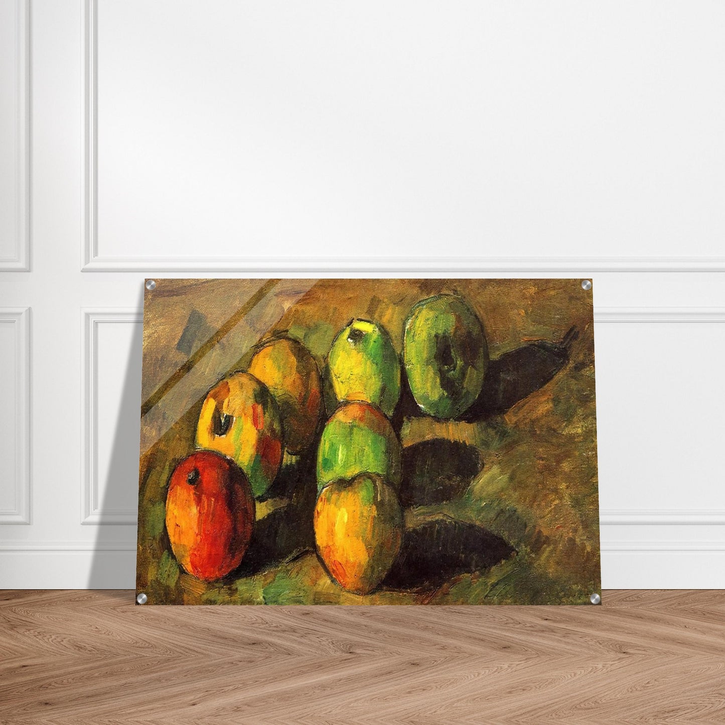 Still life with seven apples - Paul Cézanne Acrylic Print - 70x100 cm / 28x40″ inches