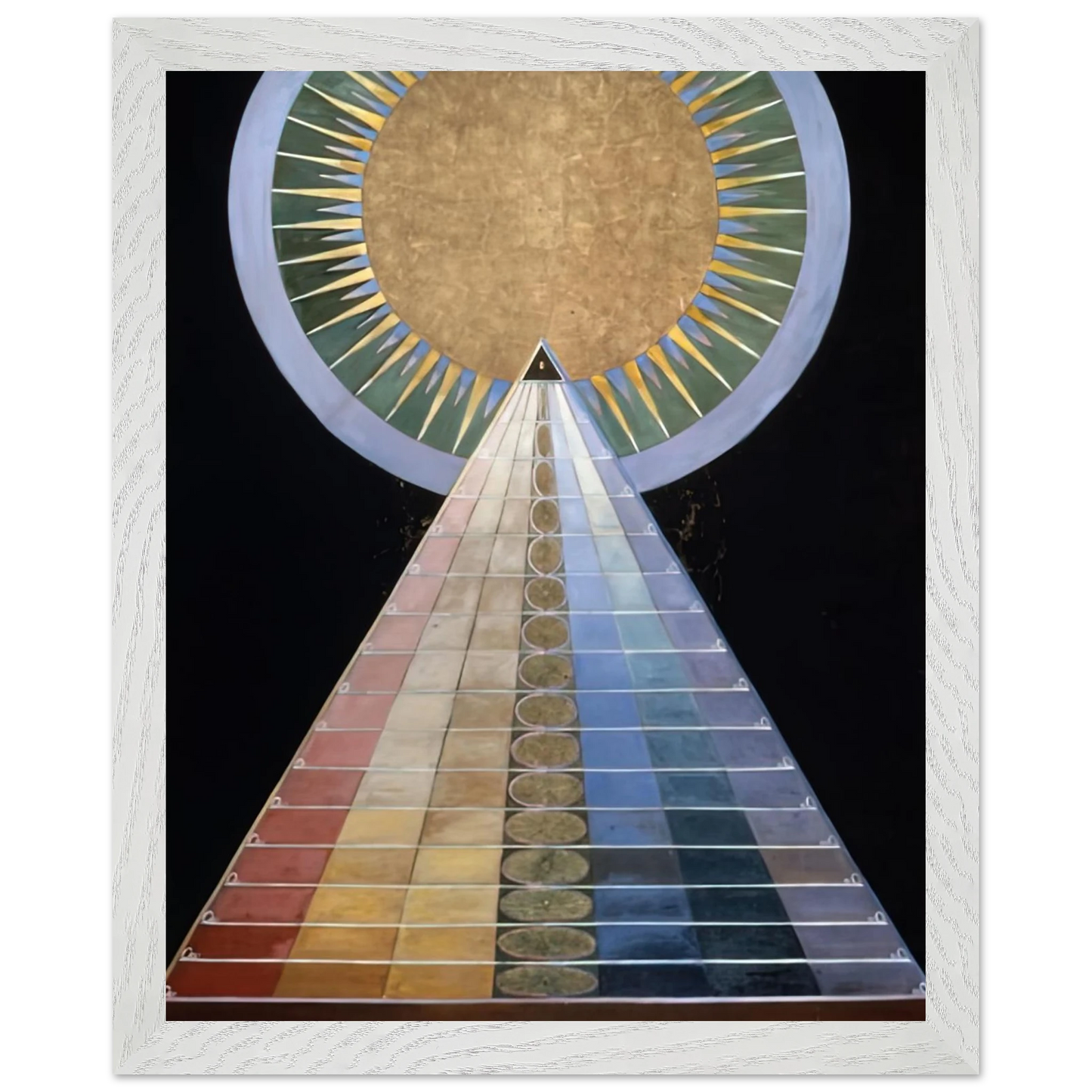 Hilma af Klint - ALTAR PAINTING 1915 Wall art - 45x60 cm / 18x24 Inches - Premium Wooden Framed Poster With Fine Art Paper - White frame