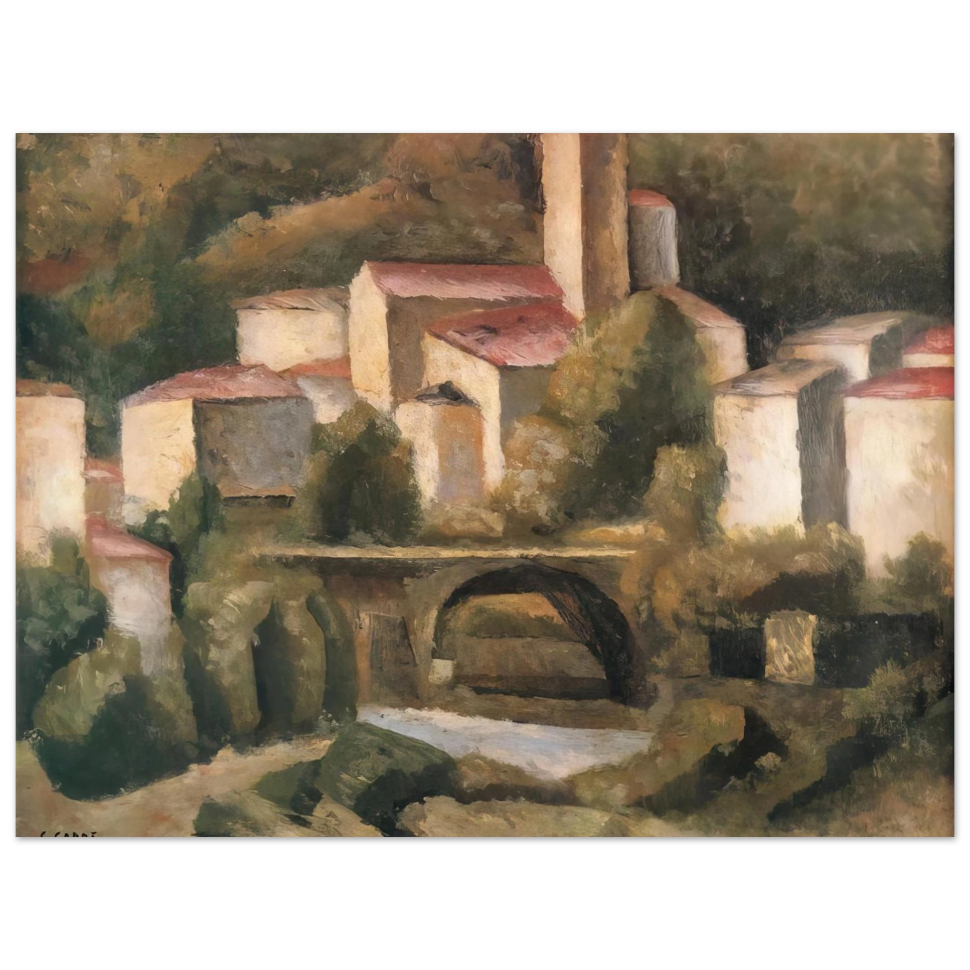 Carlo Carra - SAN GIACOMO DI VARALLO 1924 Fine Art Poster - Default Title