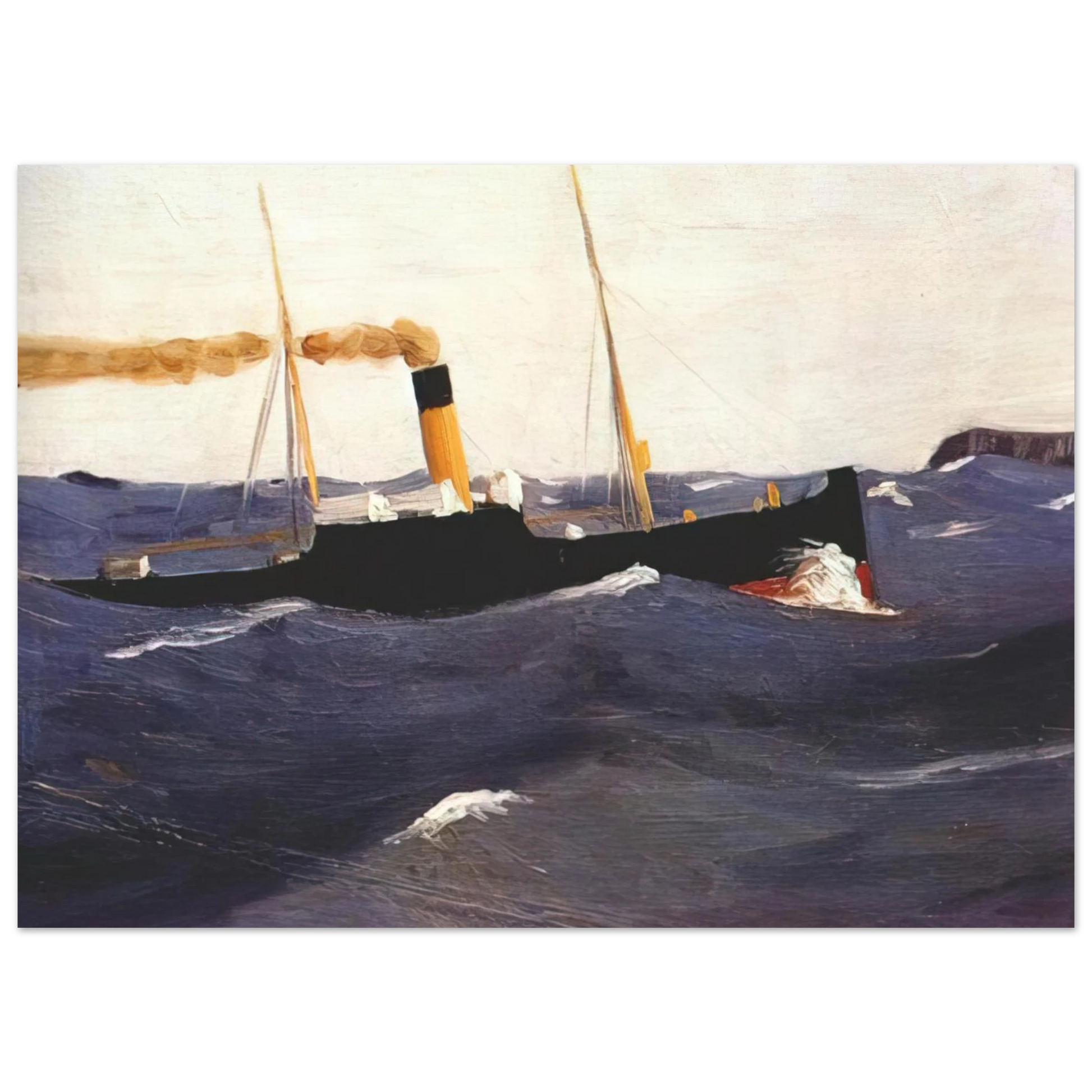 Edward Hopper - Tramp Steamer Fine Art Poster - 75x100 cm / 30x40 inches