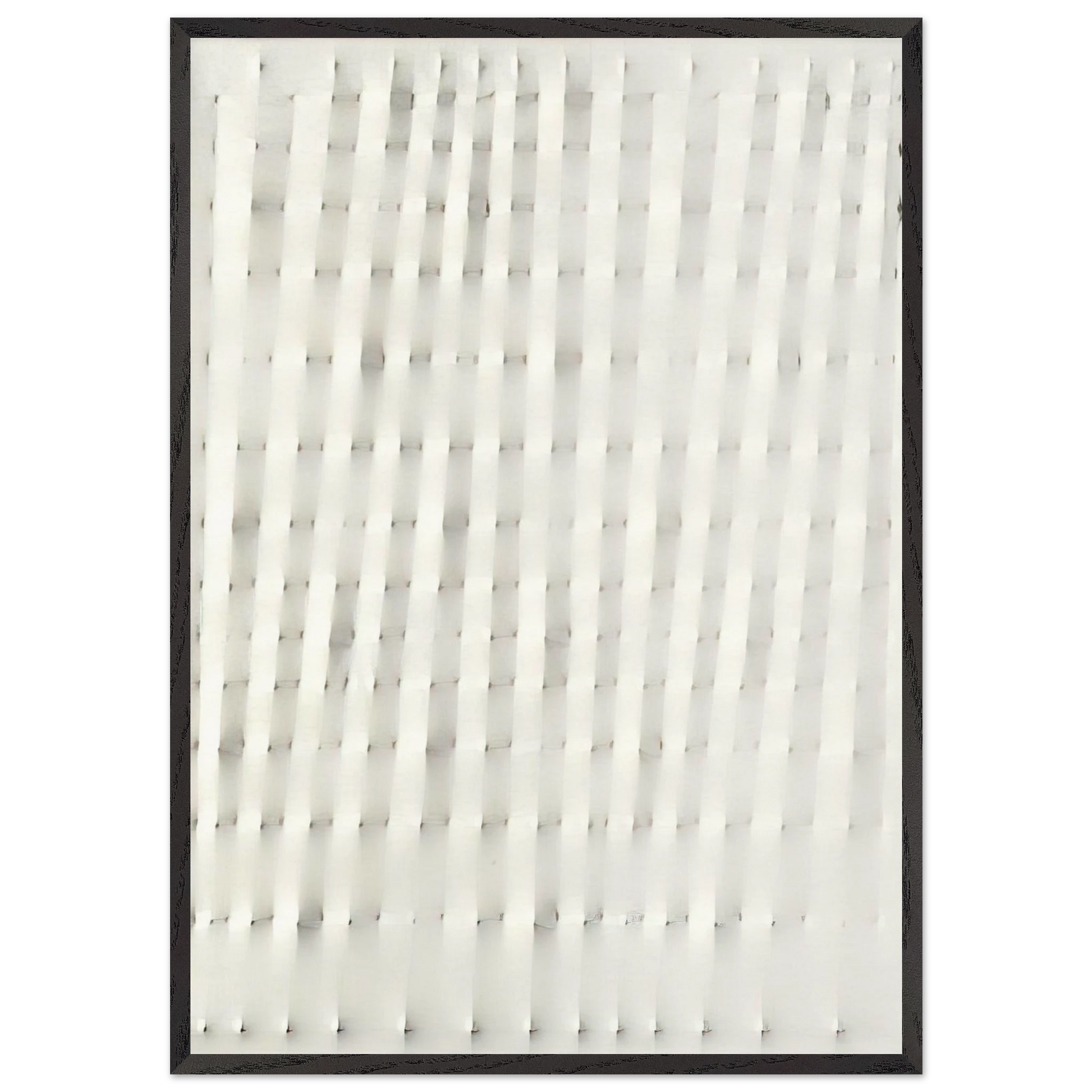 Superficie Bianca - 1985 - Enrico Castellani Framed Art Print – Black Wooden Frame - Default Title - -Framed Art Print