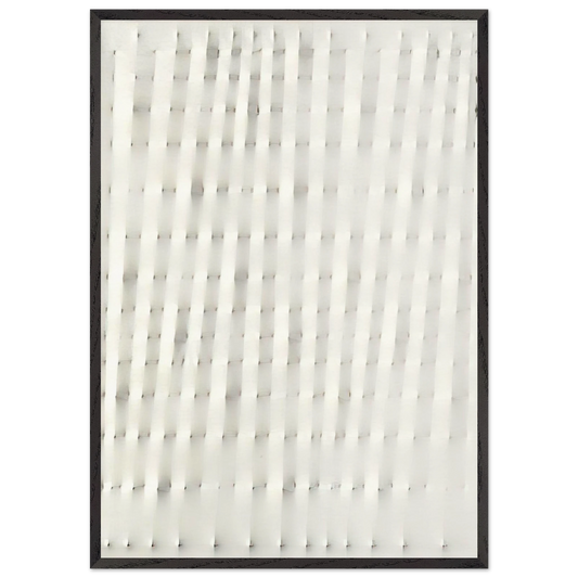 Superficie Bianca - 1985 - Enrico Castellani Framed Art Print – Black Wooden Frame - Default Title - -Framed Art Print