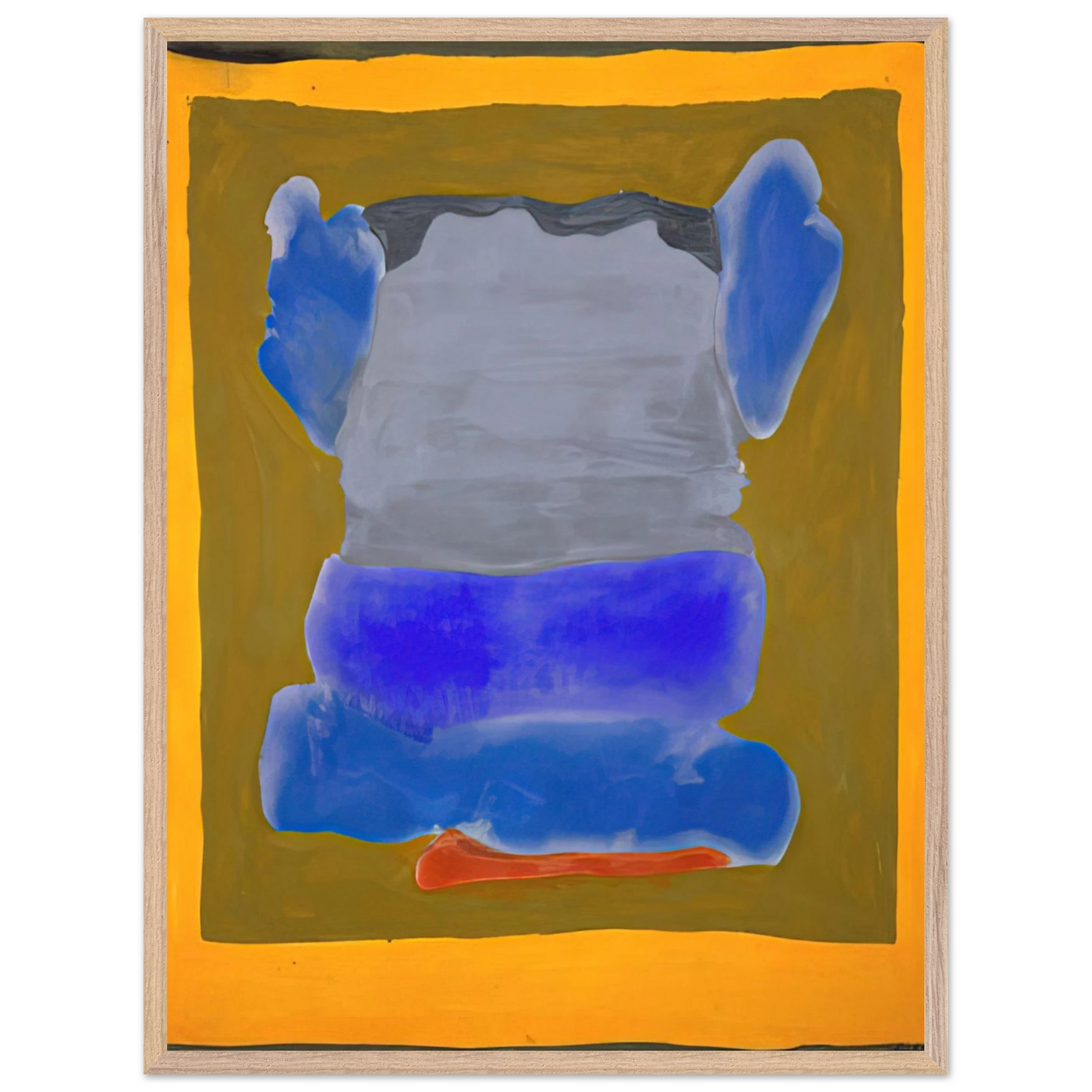 Helen Frankenthaler - Buddha s Court - 1964 Wall art - A2 (42 x 59.4  cm) - Premium Wooden Framed Poster With Fine Art Paper - Wood frame
