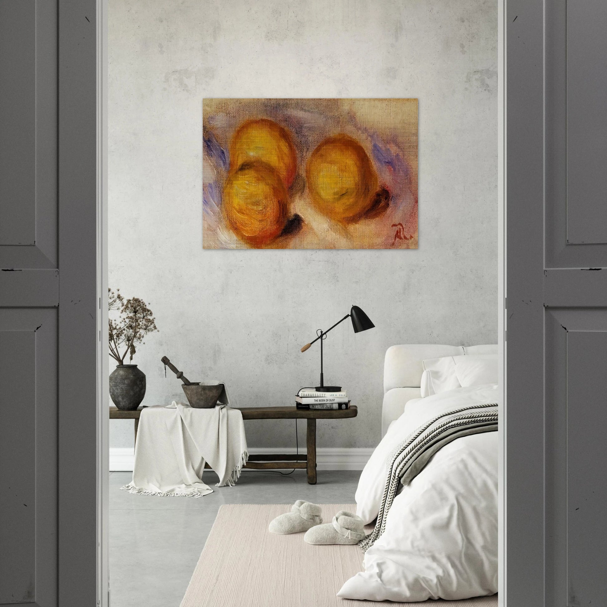 Three Lemons - Pierre-Auguste Renoir Brushed Aluminum Print - 70x100 cm / 28x40 inches | Pierre-Auguste Renoir Aluminum Print | Pierre-Auguste Renoir Prints