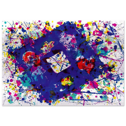 Untitled  SF 259  - Sam Francis Brushed Aluminum Print - 70x100 cm / 28x40 inches | Sam Francis Aluminum Print | Sam Francis Prints