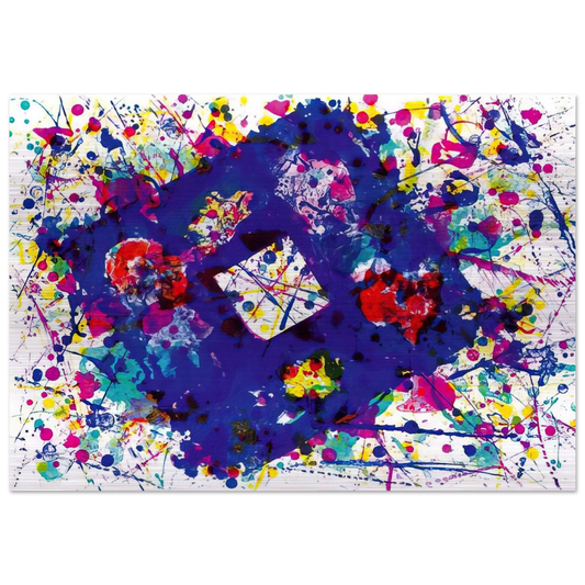 Untitled  SF 259  - Sam Francis Brushed Aluminum Print - 70x100 cm / 28x40 inches | Sam Francis Aluminum Print | Sam Francis Prints