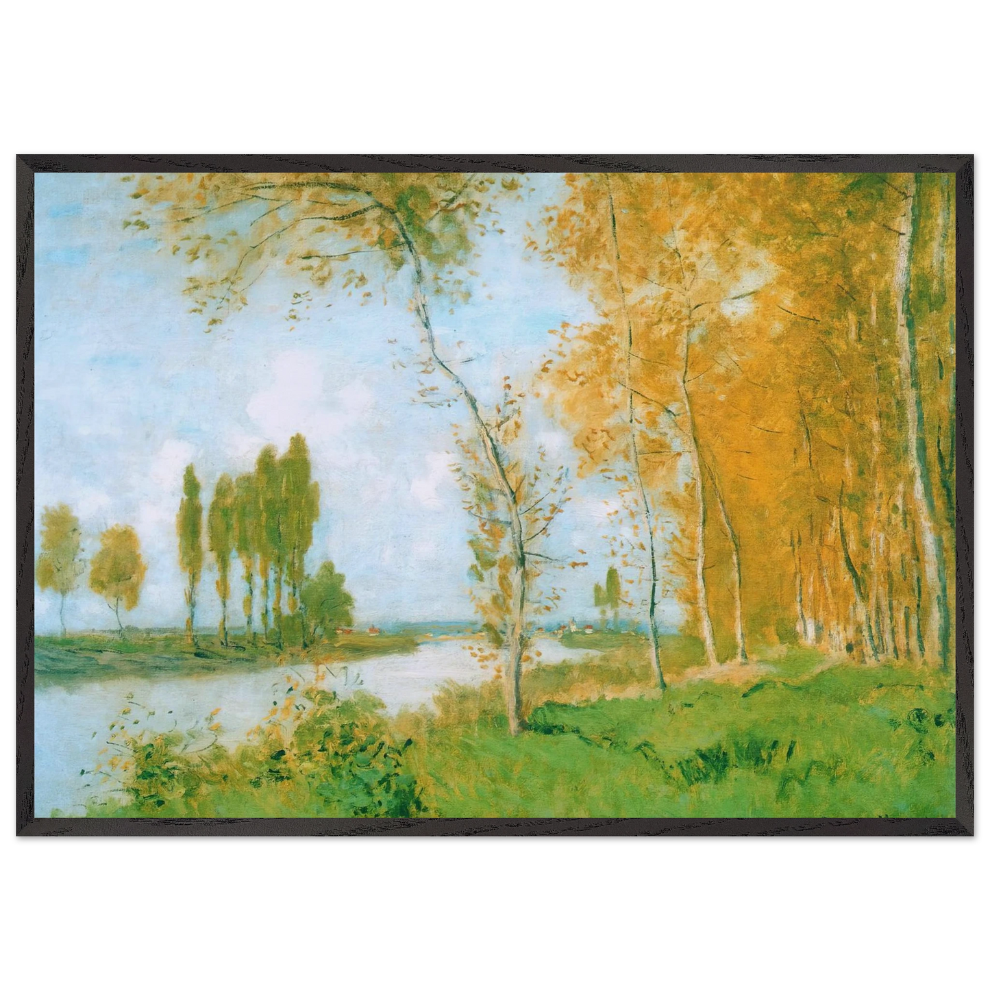 The Spring in Argentuil - claude monet Framed Art Print – Black Wooden Frame - Default Title - -Framed Art Print