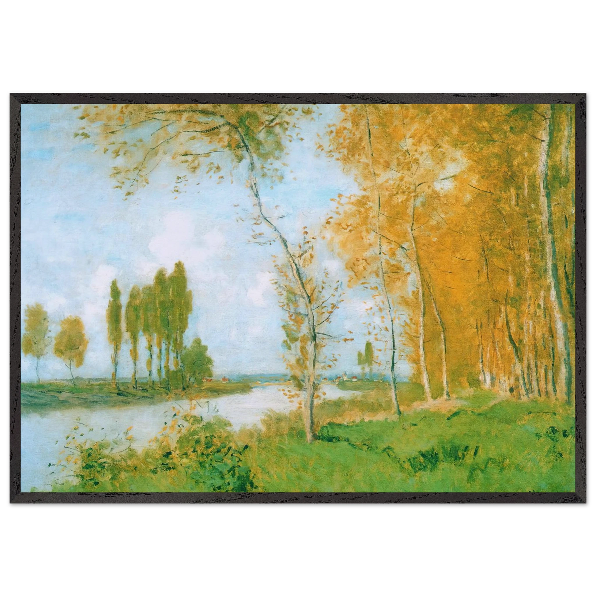 The Spring in Argentuil - claude monet Framed Art Print – Black Wooden Frame - Default Title - -Framed Art Print