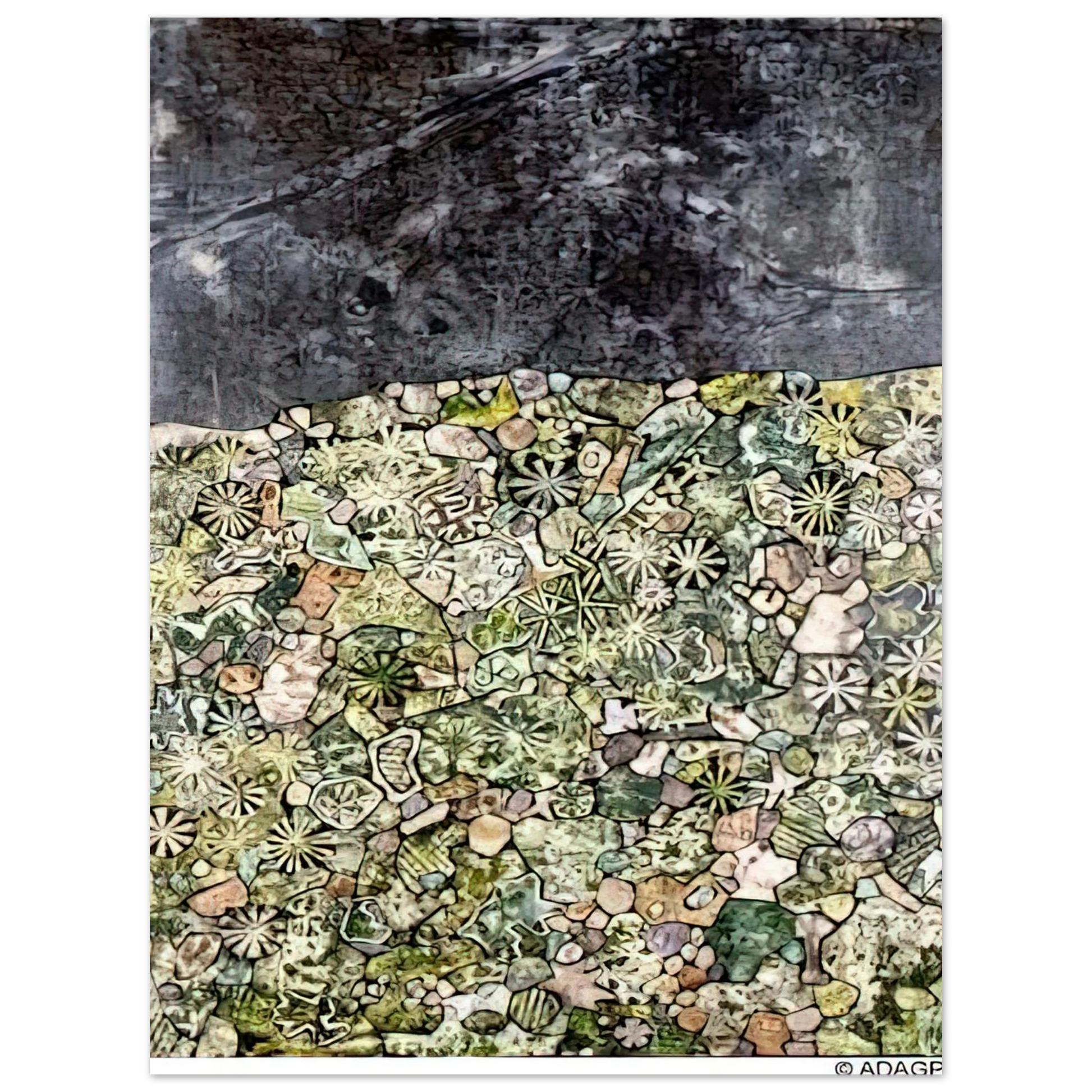 Jean Dubuffet - I LIVE IN A COUNTRY LAUGHING Fine Art Poster - Default Title