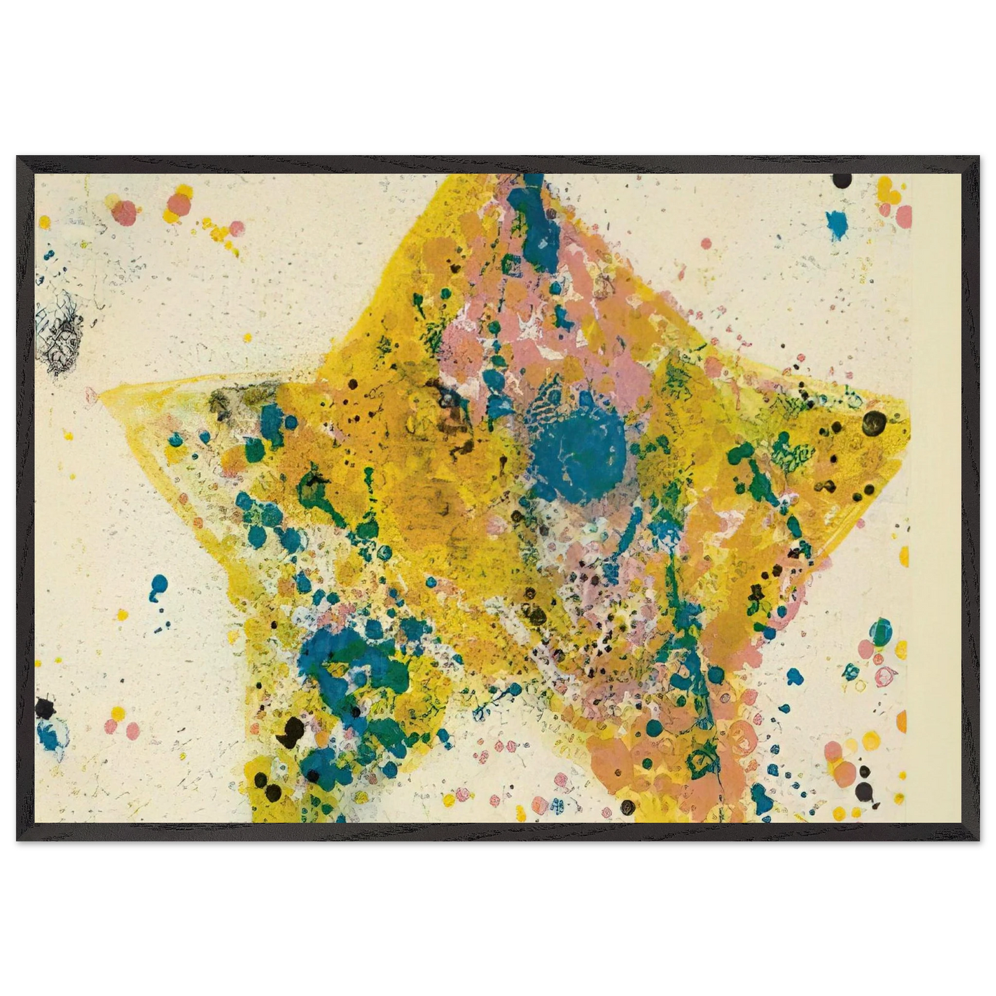 Star - Sam Francis Framed Art Print – Black Wooden Frame - Default Title - -Framed Art Print