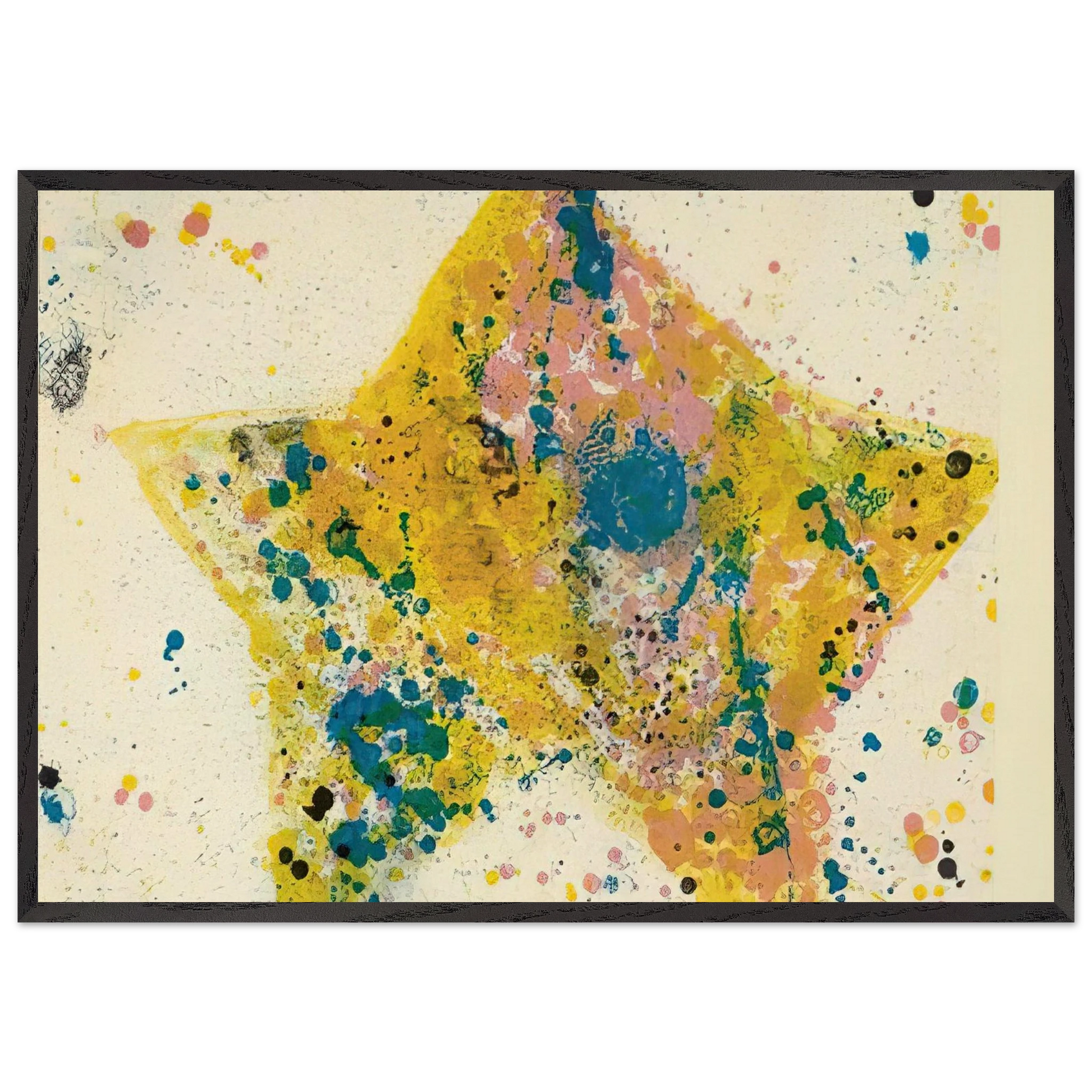 Star - Sam Francis Framed Art Print – Black Wooden Frame - Default Title - -Framed Art Print