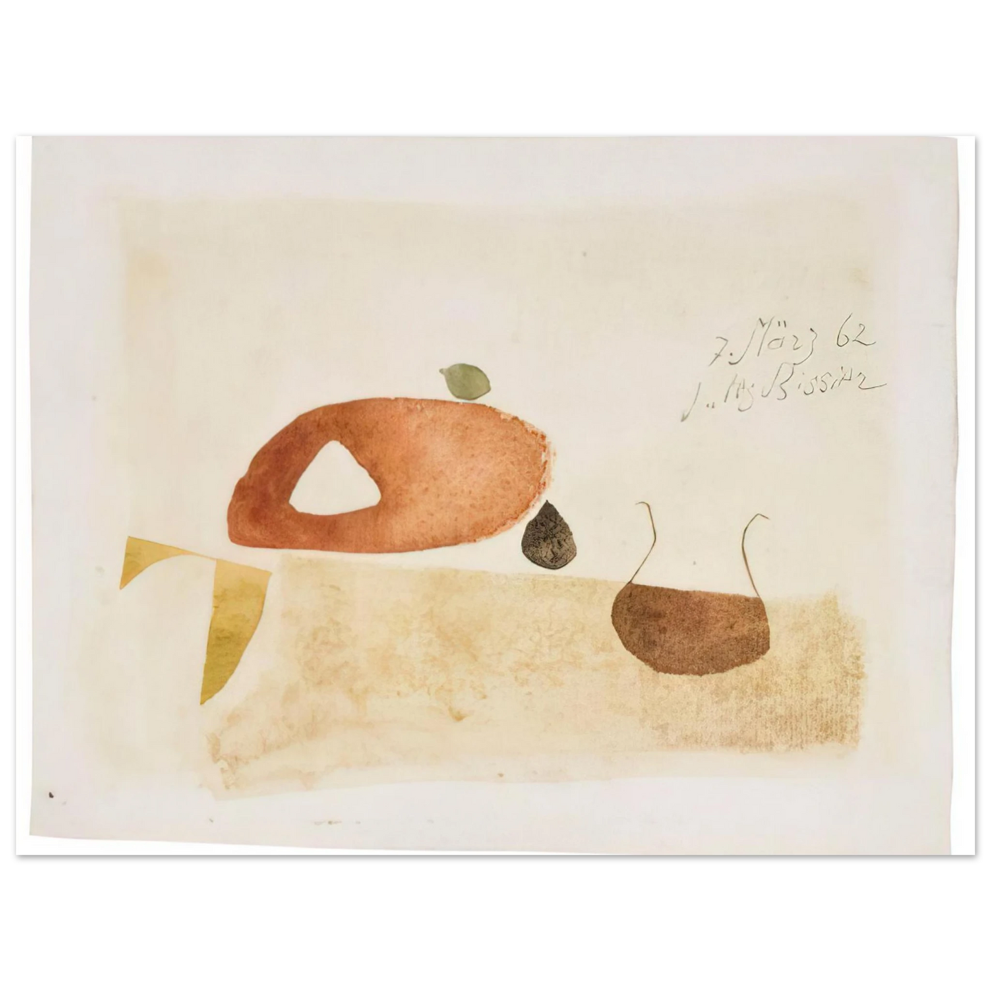Julius Bissier - Komposition 7. März 62 - 1962 Fine Art Poster - Default Title