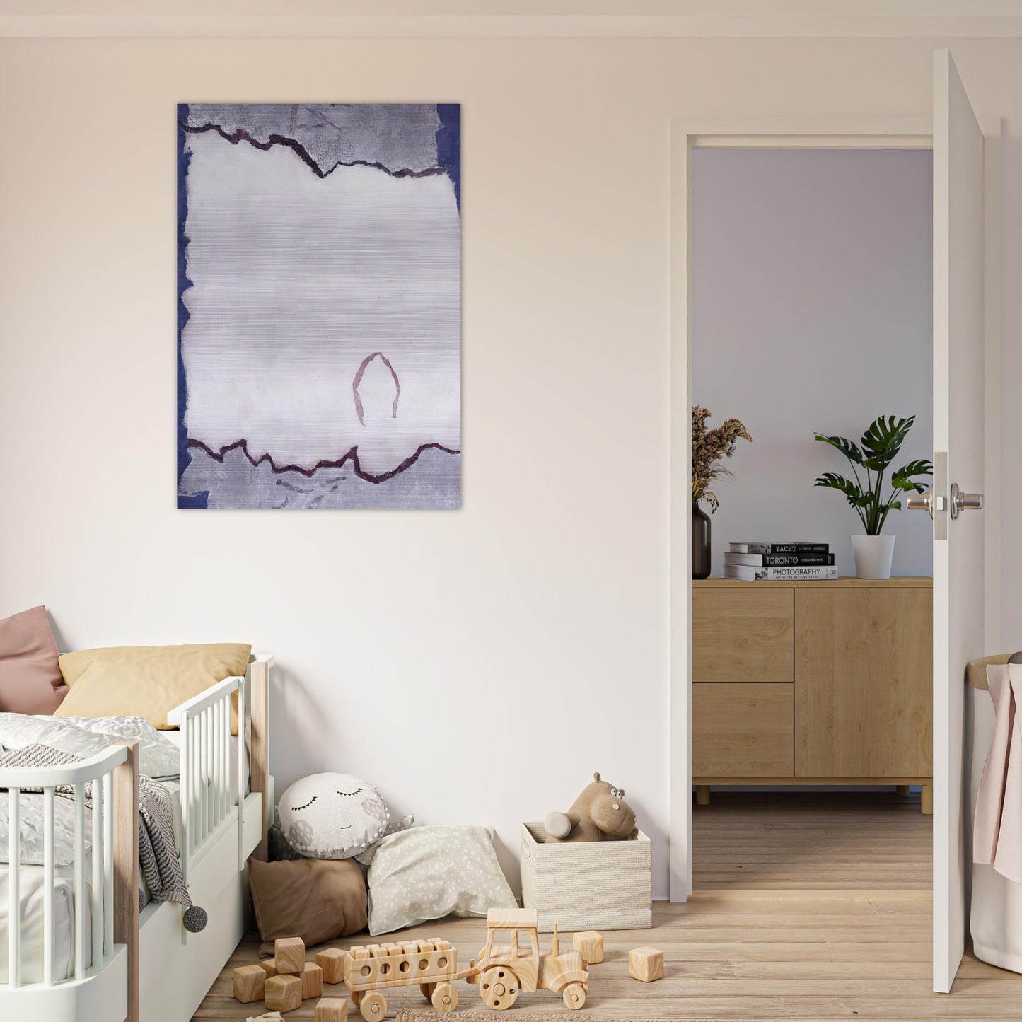 Edge of White Dawn #1 - 1982 - Theodoros Stamos Brushed Aluminum Print - 70x100 cm / 28x40 inches | Theodoros Stamos Aluminum Print | Theodoros Stamos Prints