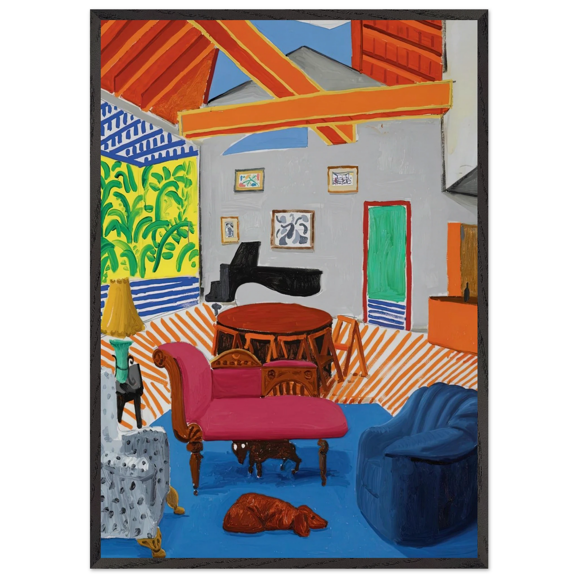 David Hockney N11 - David Hockney 70x100 cm / 28x40 inches Framed Art Print – Black Wooden Frame | David Hockney Art | Artwork by David Hockney