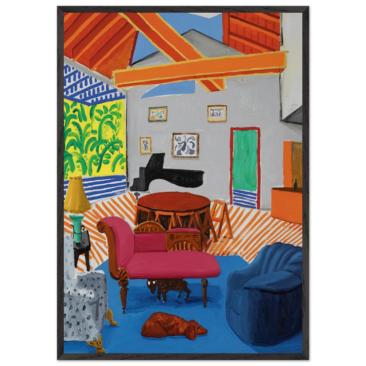 David Hockney N11 - David Hockney 70x100 cm / 28x40 inches Framed Art Print – Black Wooden Frame | David Hockney Art | Artwork by David Hockney
