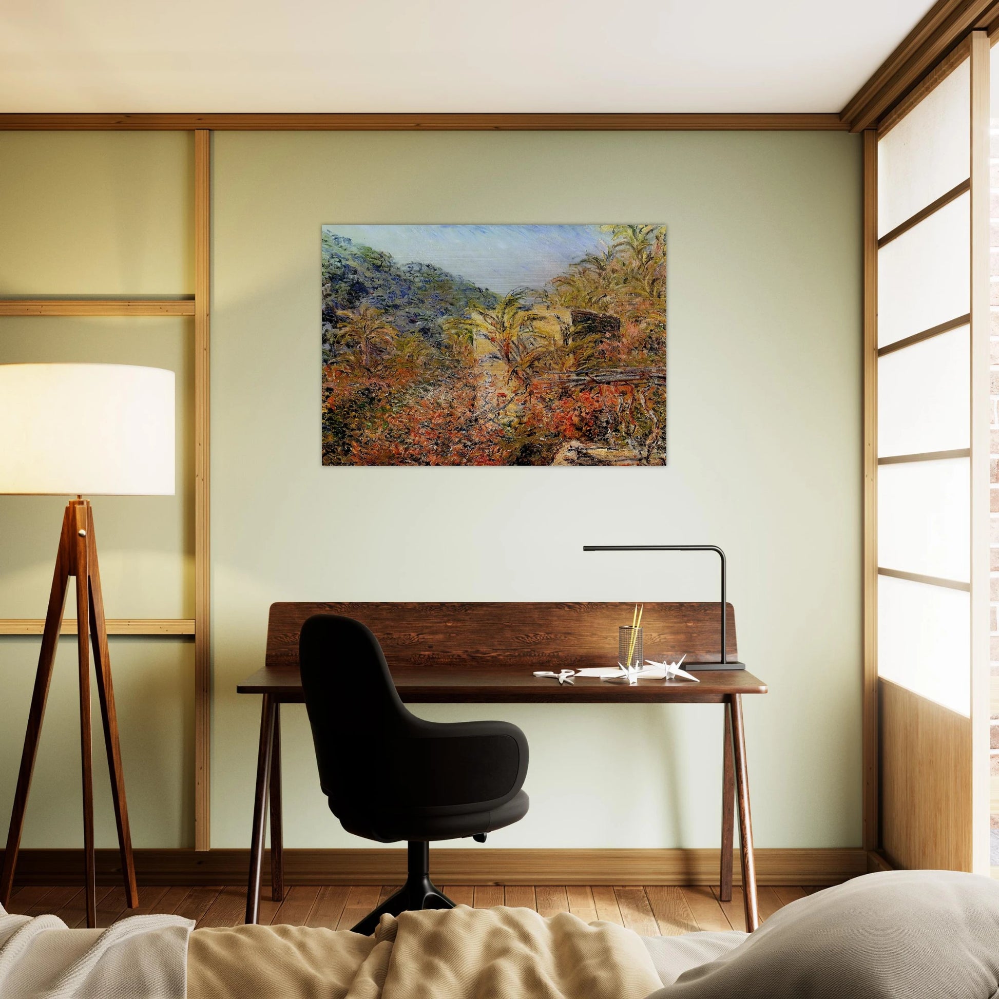 The Valley of Sasso, Sunshine - claude monet Brushed Aluminum Print - 70x100 cm / 28x40 inches | claude monet Aluminum Print | claude monet Prints